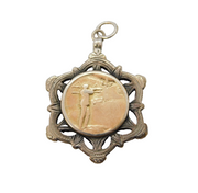 Edwardian Sterling Silver Shooting Fob Medal Antique 1907 Birmingham