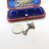Sterling Silver Twin Palms Charm Pendant Vintage c1970