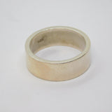 Sterling Silver 7mm Wide Chunky Wedding Band Ring Vintage c1970 Size O