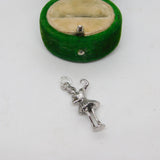 Sterling Silver Ballerina Charm Pendant Vintage c1970