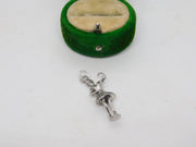 Sterling Silver Ballerina Charm Pendant Vintage c1970