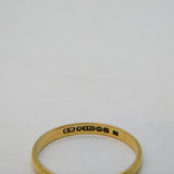 Art Deco 9ct Yellow Gold Wedding Band Ring Antique 1941 Birmingham