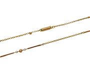 Victorian 9ct Rose Gold Fancy Link Chain Necklace Antique c1890s