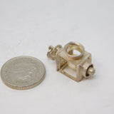 Sterling Silver Ships Lantern with Pearl Charm Pendant Vintage c1970