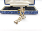 Sterling Silver Openable Motor Car Charm Pendant Vintage c1970
