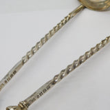 Victorian Silver Plated Pair of Pickwick Papers Character Ladles Antique