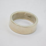 Sterling Silver 7mm Wide Chunky Wedding Band Ring Vintage c1970 Size O