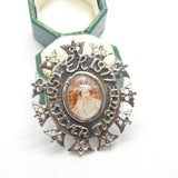 Queen Elizabeth II Sterling Silver Portrait Silver Jubilee Pendant Vintage 1977