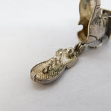 Sterling Silver Family in the Shoe Opening Charm Pendant Vintage c1970