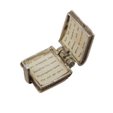 Sterling Silver Opening Holy Bible Charm Pendant Vintage c1970s