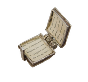Sterling Silver Opening Holy Bible Charm Pendant Vintage c1970s