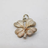 Sterling Silver Lucky Shamrock Charm Pendant Vintage c1970