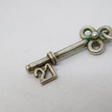 Sterling Silver 21st Birthday Key Charm Pendant Vintage c1970