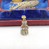 Sterling Silver Welsh Lady Charm Pendant Vintage c1970