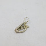 Sterling Silver Lyre Harp Charm Pendant Vintage c1970