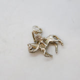 Sterling Silver Medieval Knight Charm Pendant Vintage c1970s