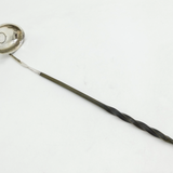 George III Sterling Silver Long Handled Shilling Coin Set Toddy Ladle Antique