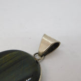 Sterling Silver Large Labradorite Drop Pendant Vintage 1976 London