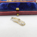 Sterling Silver Flat Shoe Charm Pendant Vintage c1970