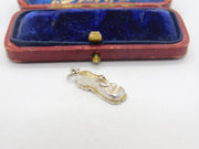 Sterling Silver Flat Shoe Charm Pendant Vintage c1970