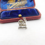 Sterling Silver Spinning Wheel Charm Pendant Vintage c1970