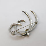 Edwardian Sterling Silver Marcasite Spray Brooch Antique 1907 Birmingham