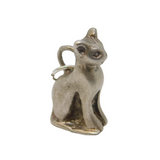 Sterling Silver Egyptian Cat Charm Pendant Vintage c1970s