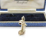 Sterling Silver Victorian Candlestick Phone Charm Pendant Vintage c1970