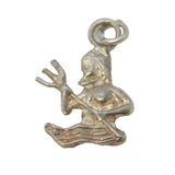 Sterling Silver Aquarius Zodiac Charm Pendant Vintage c1970