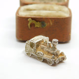 Sterling Silver Steam Engine Charm Pendant Vintage c1970