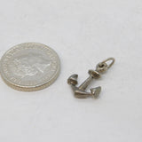 Sterling Silver Anchor Charm Pendant Vintage c1970