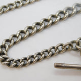 Victorian Sterling Silver Graduating Albert Watch Chain Antique 1901 Birmingham