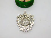 Victorian Sterling Silver 'PSA' Hand Shaking Fob Medal Antique 1898 Birmingham