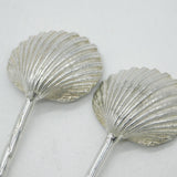 Handmade Sterling Silver Shell Form Cocktail Mixing Spoons Vintage 1999 London