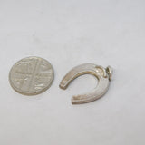 Sterling Silver Lucky Horseshoe Charm Pendant Vintage c1970