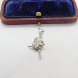 Sterling Silver Dancing Ballerina Charm Pendant Vintage c1970