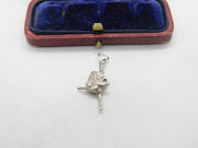 Sterling Silver Dancing Ballerina Charm Pendant Vintage c1970