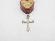 Sterling Silver Simple Crucifix Charm Pendant Vintage c1970