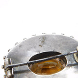 Victorian Sterling Silver & Citrine Sweetheart Brooch Antique c1860 Kitemark