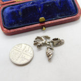 Sterling Silver Puss & Boots Charm Pendant Vintage c1970