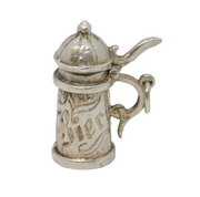 Sterling Silver Lidded Beer Stein Charm Pendant Vintage c1970
