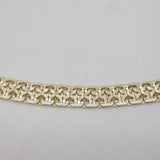 Sterling Silver Woven Pattern Link Bracelet Vintage c1970s