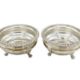 George III T&J Creswick Old Sheffield Silver Plated Salt Cellars Antique c1810