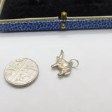 Sterling Silver Elephant Charm Pendant Vintage c1970
