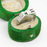 Sterling Silver "ME" Textured Band Ring Vintage c1970 Size O