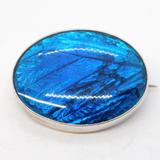 Sterling Silver Morpho Butterfly Wing Dress Brooch Antique c1920 Art Deco