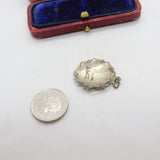Sterling Silver Star Pattern Drop Charm Pendant Vintage c1970