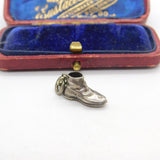 Sterling Silver Boot Charm Pendant Vintage c1970
