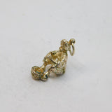 Sterling Silver Snake Charmer Charm Pendant Vintage c1970