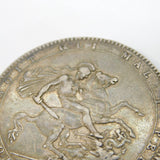 King George III Silver LX Crown Coin Antique 1820 Fine Condition
